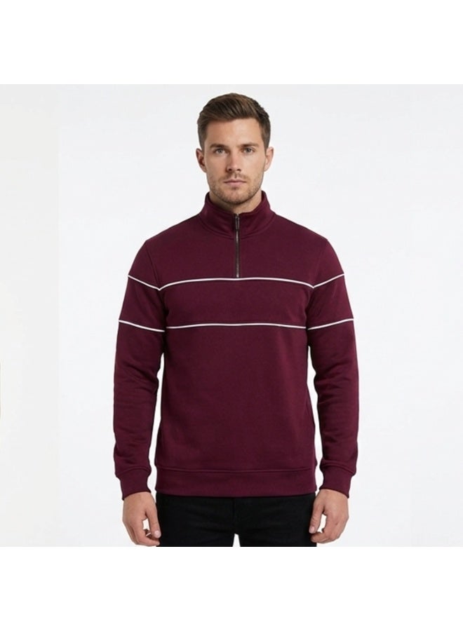 Caesar Men's half-neck hoodie with zipper - Image 1